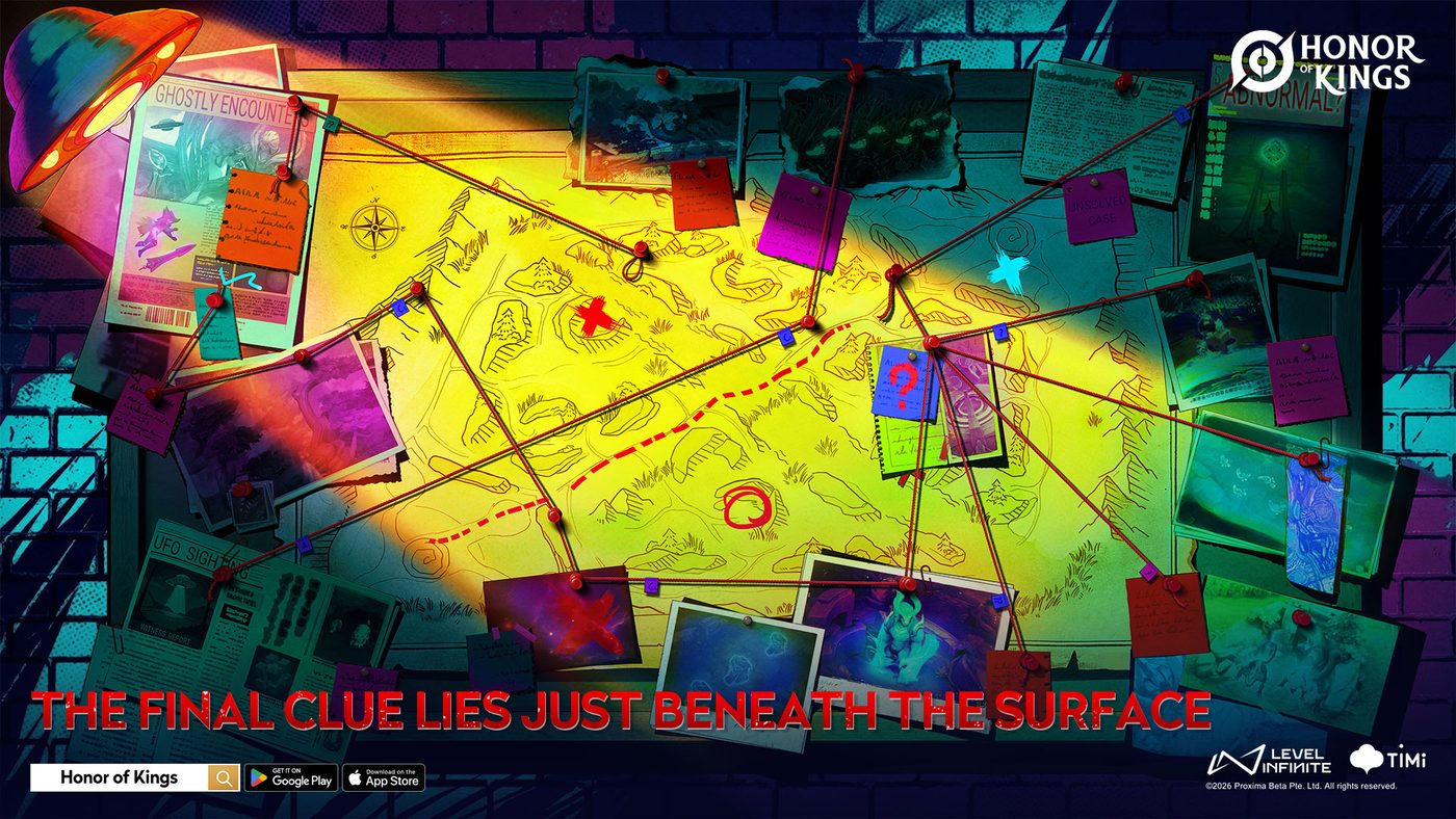 Tablón de pistas del teaser de Honor of Kings